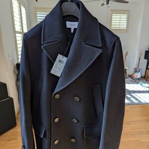 Reiss NWT Men's Navy Longline Peacoat